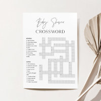 HARLOW Baby shower mot croisé carte de jeu
