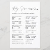 HARLOW Baby Trivia Baby shower Game (Voorkant)