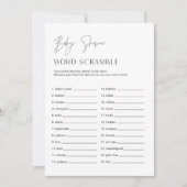 HARLOW Baby Word Scramble Baby shower Carte de jeu (Devant)