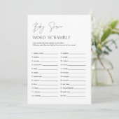 HARLOW Baby Word Scramble Baby shower Carte de jeu (Debout devant)