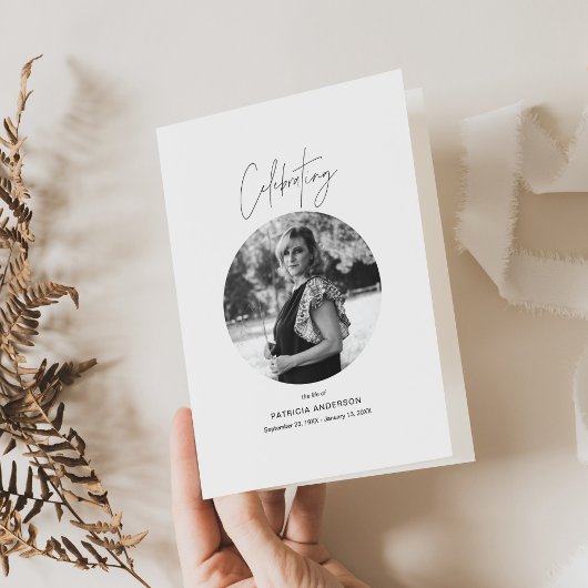 HARLOW begrafenisprogramma, overlijdensbericht gev Bedankkaart