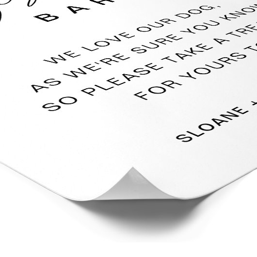 HARLOW Biscuit Bar Pet Weddenschap Poster (Hoek)