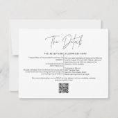 HARLOW Bold Moderne QR Code Mariage Détails Carte (Devant)