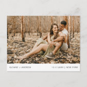 HARLOW Bruiloft RSVP Foto QR Code Briefkaart (Voorkant)