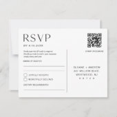 HARLOW Bruiloft RSVP QR Code Briefkaart (Voorkant)