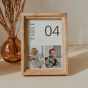 HARLOW Childhood Photo Table Number Kaart
