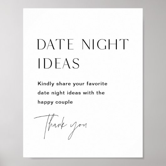 HARLOW Datum Nacht Ideeën Teken Poster (Voorkant)