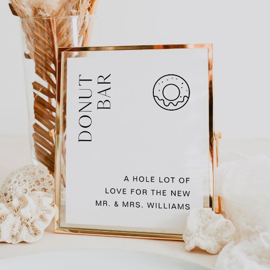 HARLOW Donut Bar Wedding Sign Poster
