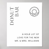 HARLOW Donut Bar Wedding Sign Poster (Voorkant)