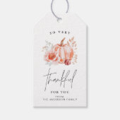 HARLOW Floral Pompoen Thanksgiving Gift Cadeaulabel (Voorkant)