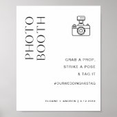 HARLOW Fotohokje Huwelijksbord Poster (Voorkant)