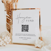 HARLOW Honeymoon Fund QR Code Weddenschap Poster