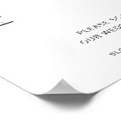 HARLOW Huwelijksprogramma QR-code Huwelijkstekstbo Poster (Hoek)