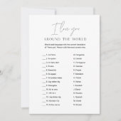 HARLOW Je T'Aime Autour Du Monde Carte De Jeu Nupt (Devant)