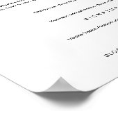 HARLOW Liefde is bedwelmend Bar Menu Bord 20x25 cm Poster (Hoek)