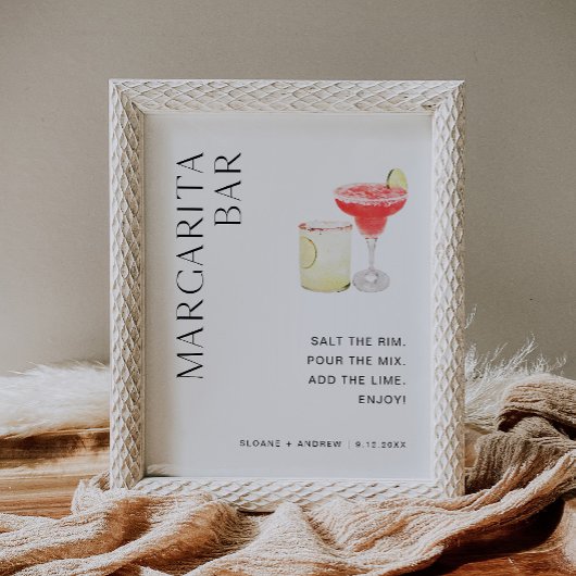 HARLOW Margarita Bar Sign Poster