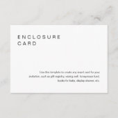 HARLOW Minimalist Enclosure Kaart Invitation Inser (Voorkant)