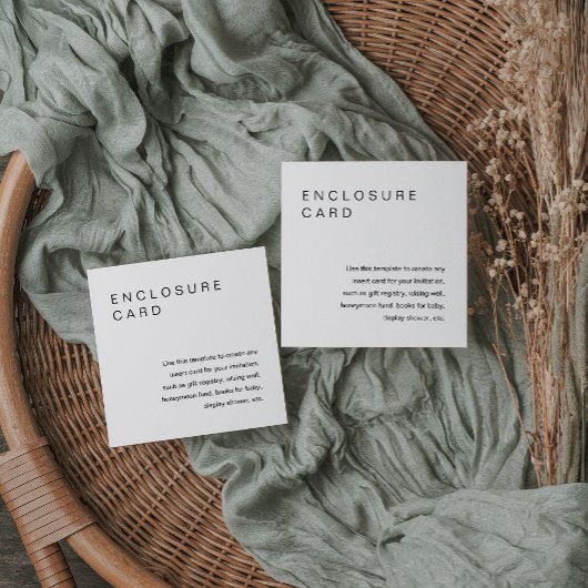 HARLOW Minimalist Enclosure Kaart Invitation Inser