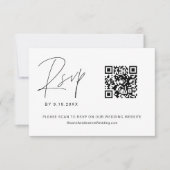 HARLOW Minimaliste Mariage QR Code RSVP (Devant)