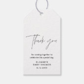 HARLOW Minimalistisch Baby shower dank u Cadeaulabel (Voorkant)