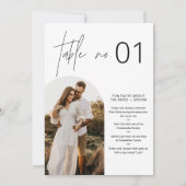 HARLOW Minimalistisch tafelnummer met leuke weetje (Achterkant)