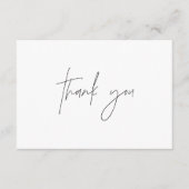 HARLOW Minimalistische bruiloft bedankkaart (plat) Informatiekaartje (Voorkant)