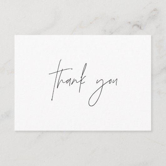 HARLOW Minimalistische bruiloft bedankkaart (plat) Informatiekaartje (Voorkant)