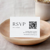 HARLOW Minimalistische Bruiloft QR Code RSVP