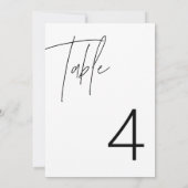 HARLOW Modern Minimalistisch Edgy Tafelnummer (Achterkant)