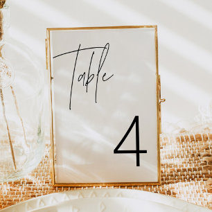 HARLOW Modern Minimalistisch Edgy Tafelnummer