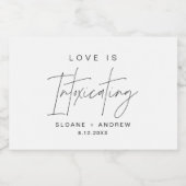 HARLOW Modern Wedding Love is Intoxicating Mini Sparkling Wijnetiket (Enkel label)