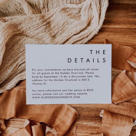 HARLOW moderne minimaliste détails carte simple