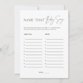 HARLOW Nom Ce bébé Tune Baby shower carte de jeu (Devant)