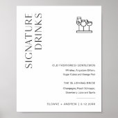 HARLOW Signature Drink Wedding Sign Poster (Voorkant)