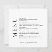 HARLOW Square Dinner Menu Kaart (Voorkant)