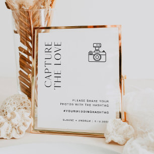 HARLOW Vang de hashtag Love Wedding Hashtag op Poster