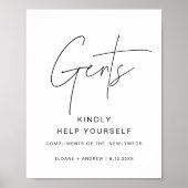 HARLOW Weddenschap Mannen Bathroom mandje Poster (Voorkant)