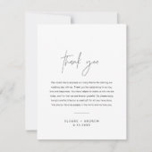HARLOW Wedding Dank u wel Letter Napkin Note Kaart (Voorkant)