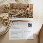 HARLOW Wedding RSVP Photo QR Code Carte postale