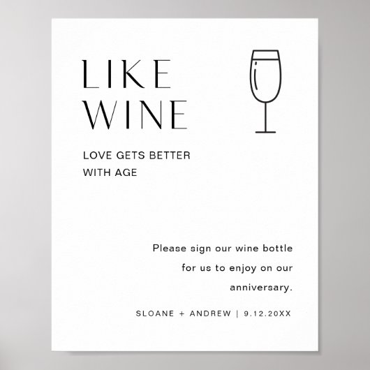 HARLOW Wine Bottle Weddenschap Poster (Voorkant)