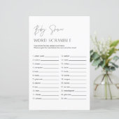 HARLOW Word Scramble Baby shower Game (Staand voorkant)