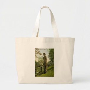 Harlow's Wooden Man Marquette, Michigan Grote Tote Bag
