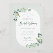 HARLYN Eucalyptus Vrijgezellenfeest Party Invitati Kaart (Voorkant / Achterkant)