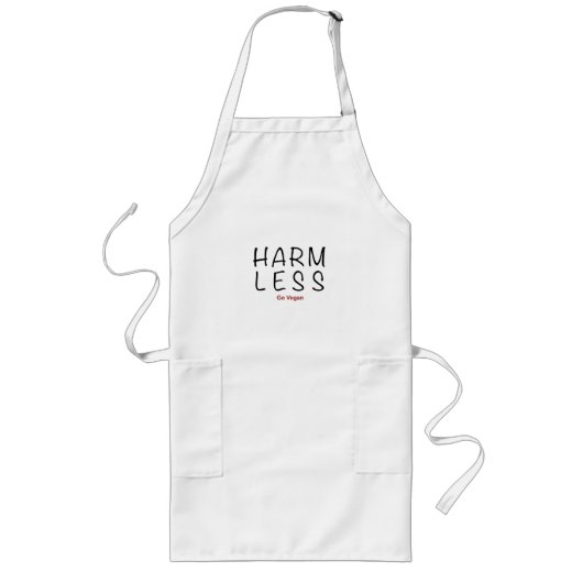 Harm Less - Go Vegan Lang Schort (Voorkant)
