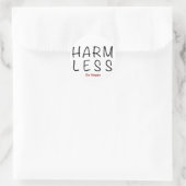 Harm Less - Go Vegan Ronde Sticker (Tas)
