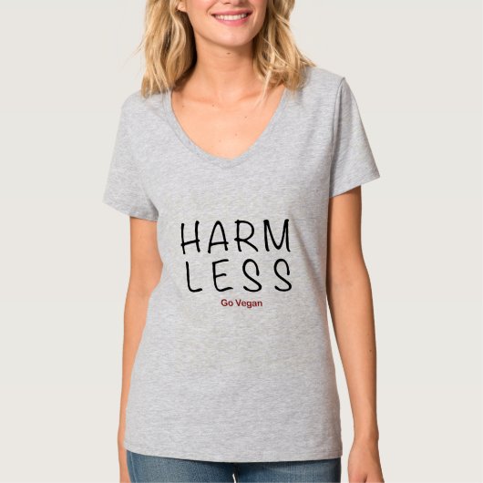 Harm Less - Go Vegan T-shirt (Voorkant)
