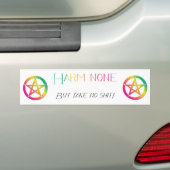 Harm niets maar neem geen huiduitslag** bumpersticker (Op auto)
