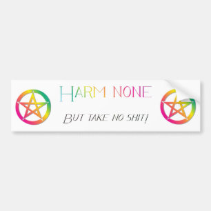 Harm niets maar neem geen huiduitslag** bumpersticker