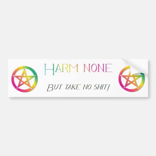 Harm niets maar neem geen huiduitslag** bumpersticker (Voorkant)