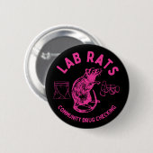 Harm Reduction Sisters Lab Rats Logo Ronde Button 5,7 Cm (Voorkant /achterkant)